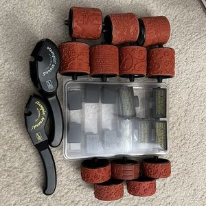 Stampin Up Wheel Lot with handles, wheels, ink